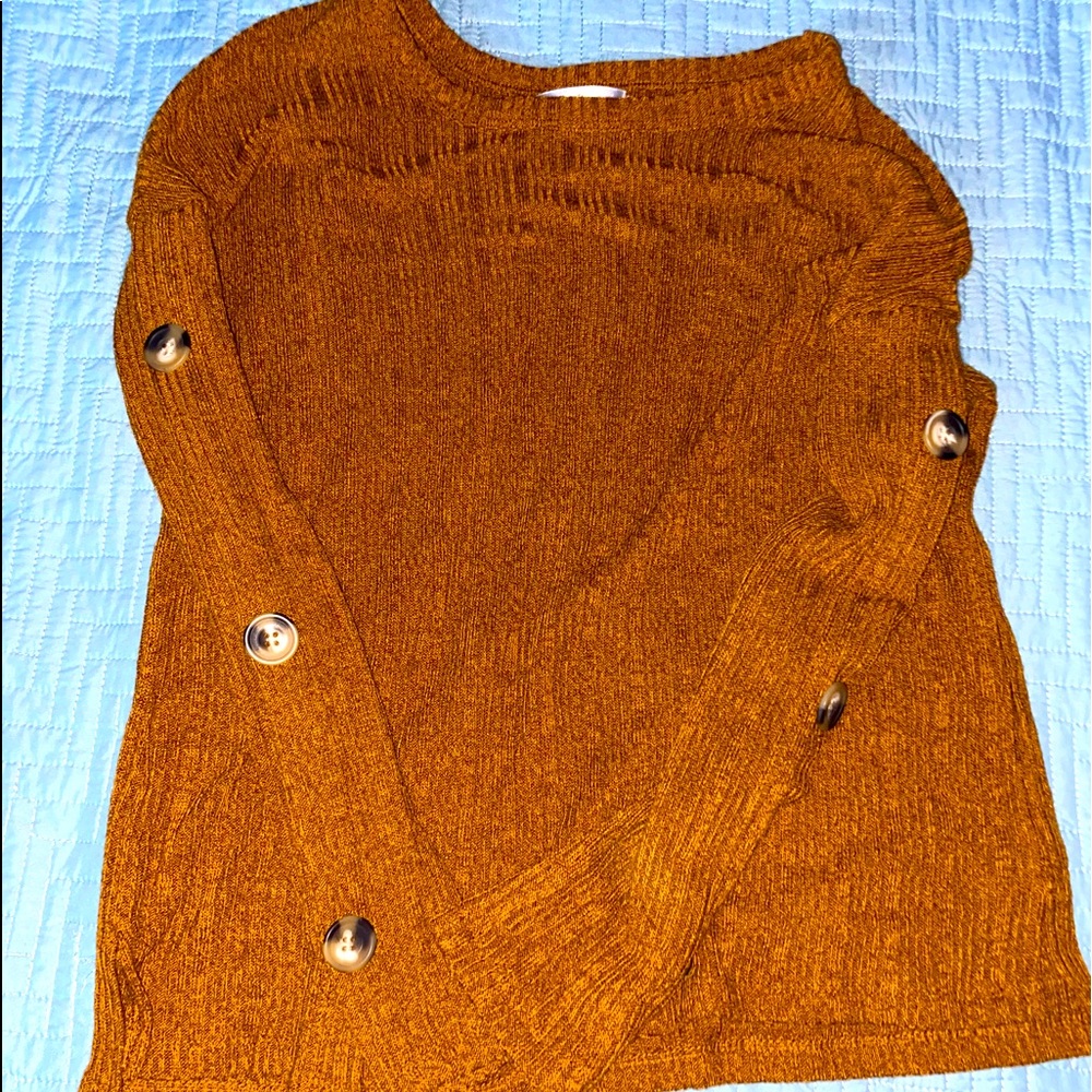 Orange/Brown long sleeves nice shirt